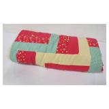 Vintage Machine-Sewn Homemade Patchwork Quilt