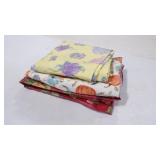 3 Vintage Fabric & Polyester Blend Table Covers