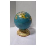 Vintage Lithograph 'World Savings Globe' Coin Bank