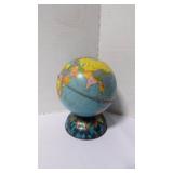 Vintage Lithograph 'World Globe' Coin/Money Bank