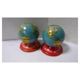 Vintage Lithograph 'Globe Bank' Mini Coin Banks