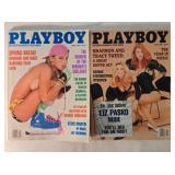 2 Playboy magazines; April & May 1991