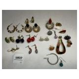 8 pr Pierced Earrings-Fashion Costume Jewelry