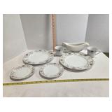 2 - 10' Claremont dinner plates, 2 cups, cup sauce