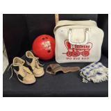 OK Sooners bowling ball & shoes & bag