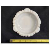 Vintage White Milk Glass Ashtray or trinket tray