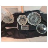 11 pieces clear glass tableware