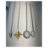 5 Pendant Necklaces-longest 24', Wedgewood pendant