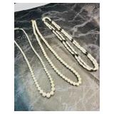 3 Faux Pearl Necklaces--one MAY be Fresh Water