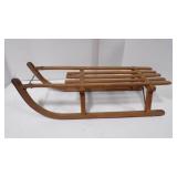 Vintage Davos Swiss Slatted Wood Snow Sled