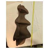 Three shelf corner wooden wall hanging, 26' tall