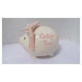 Vintage Mud Pie 'College Fund' Ceramic Piggy Bank