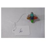Vintage Studio Barse Multi-Gemstone Flower Ring