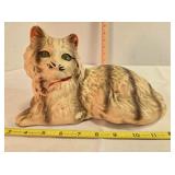 Vintage Chalkware Cat Figurine, 11' long