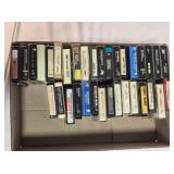 34 vintage rock & assorted 8 track tapes