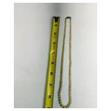 Sterling Pearl Necklace 18', one stone is missing