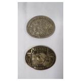 Vintage Detailed Oval Western Cowboy Belt Buckles