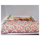Vintage Tie Dye Velvet Table Runner & Floral Table