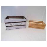 13ï¿½" X 10" X 7" "Blessed" Wood Crate & Smaller