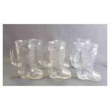 6 Vintage Libbey Glass Company Clear Pressed