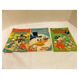 3 Vintage Walt Disney Uncle Scrooge Comic Books