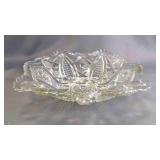 Antique Indiana Glass Paneled Daisy Pressed Bowl