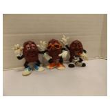 3 1987 The California Raisins PVC Figurines