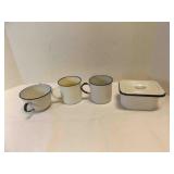 Vintage White Enamelware  Kitchen/ Camping