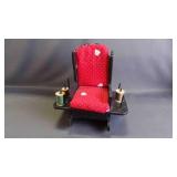 Vintage Rocking Chair Sewing Caddy w/3 Spools