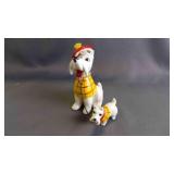 Vintage Kreiss & Co. Ceramic Plaid Dog Chain Set