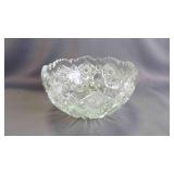 Vintage Heavy Pressed Diamond-Cut Hobster Bowl