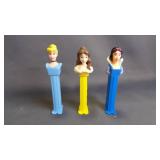 3 Vintage Assorted Disney Princess PEZ Dispensers