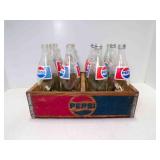 Vintage Pepsi Cola Wood Crate w/10 One Liter