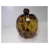 Hand Blown Glass Pumpkin Curly Stem Made in