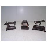 3 Die Cast Novelty Pencil Sharpeners - Horse