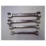 4 Vintage Craftsman SAE Double Ended Flare Nut