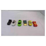 6 Vintage Modern Die-Cast Toy Cars