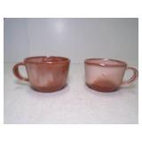 2 Frankoma Pottery Cinnamon Glaze Coffee Mugs 6C