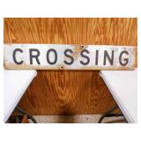 Cast Aluminum "CROSSING" Sign - 48" X 9"