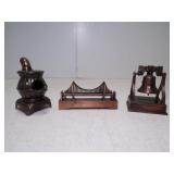 3 Die Cast Novelty Pencil Sharpeners - Liberty