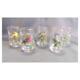 5 Vintage "American Songbirds" Drinking Glasses