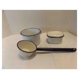 Vintage White Enamelware  Kitchen/ Camping