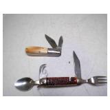 Vintage Multi Tool Camping Hobo Pocket Knife &