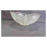 Antique Early American Pressed Glass Serving Bowl