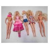 5 Barbie Dolls