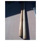 2 8 Ft X 4" Round Wood Poles