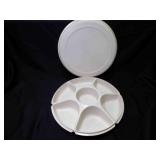 Vintage Tupperware Serving Center Divided Tray