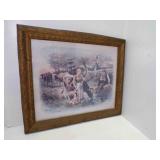 Antique Chromolithograph Titled "Before Marriage"