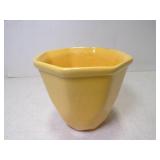 Vintage Frankoma Pottery Hexagonal Planter Yellow