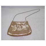 Vintage Gold Tone Metal Mesh & Chainmail Evening